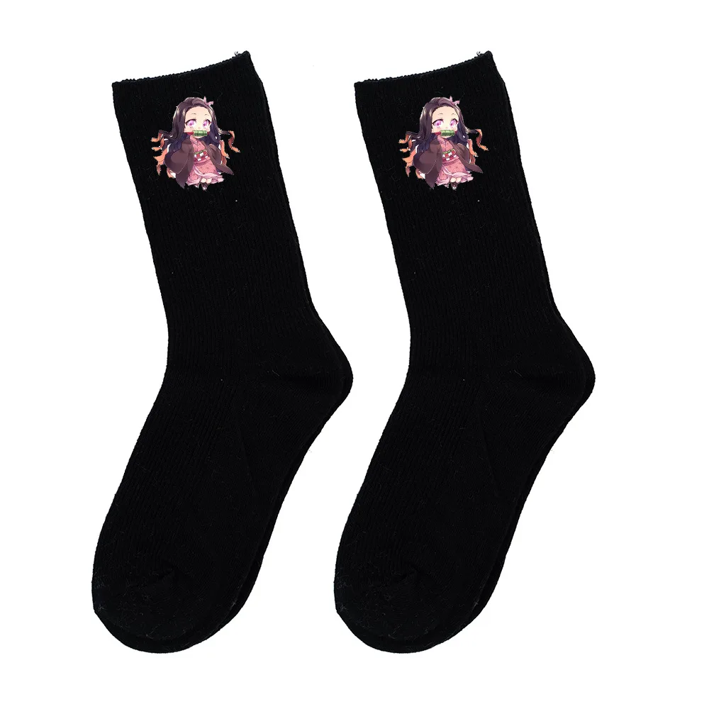 Anime Kimetsu no Yaiba Kamado Tanjirou Nezuko Cosplay Socks Agatsuma Zenitsu Hashibira Inosuke Printed Ankle Socks