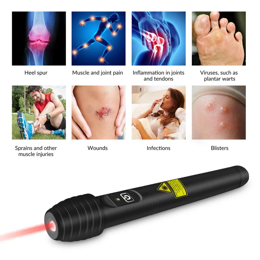 ZJKC 500 mW 808nm Rood Licht Laser Therapie Acupunctuur Pen Infrarood Fototherapie voor Pijnbestrijding Revalidatie Sportblessure