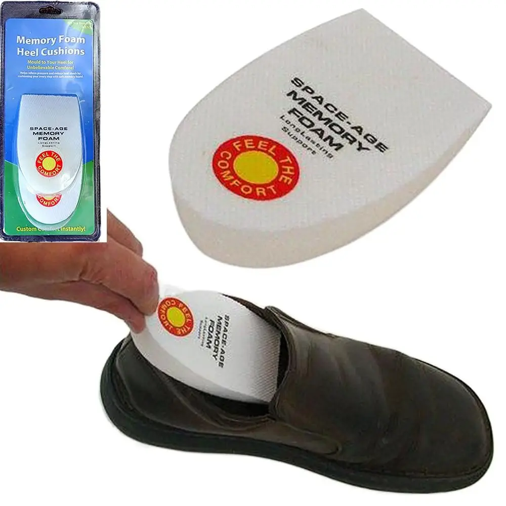

2 Pcs Heel Memory Foam Cushions Shoes Shock Memory Insole Decompression Super Soft Orthotic Comfortable Foot Support Pads
