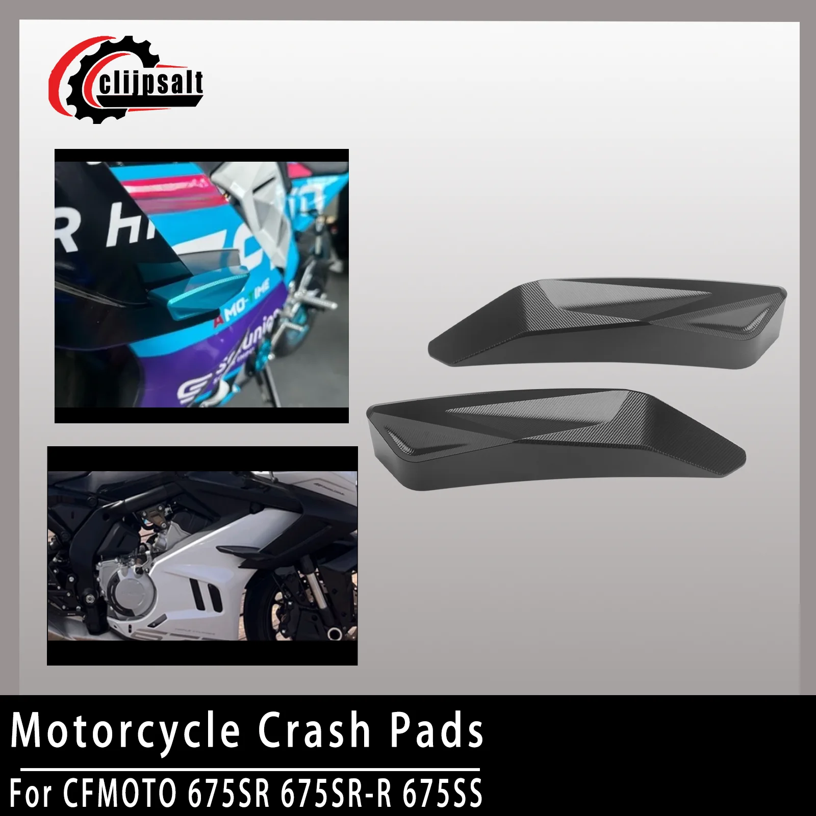 For CFMOTO 675SR 675SR-R Motorcycle crash blocks, self-adhesive aluminum alloy crash blocks, radiator guards, and decorative