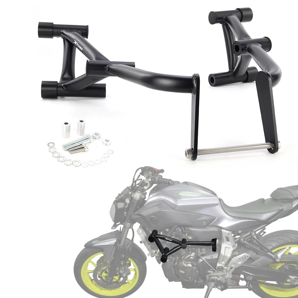 For FZ-07 MT-07 2014-2022 2023 2024 FZ07 MT07 Engine Guard Highway Bar Bumper Protector Race Rail Motorcycle Stunt Crash Cage