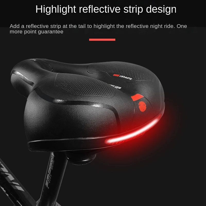 ESLNF Hollow Breathable Bicycle Saddle MTB Road Bike Saddle Shock Absorbing Comfortable Big Butt Bike Seat Bicycle  Accessories