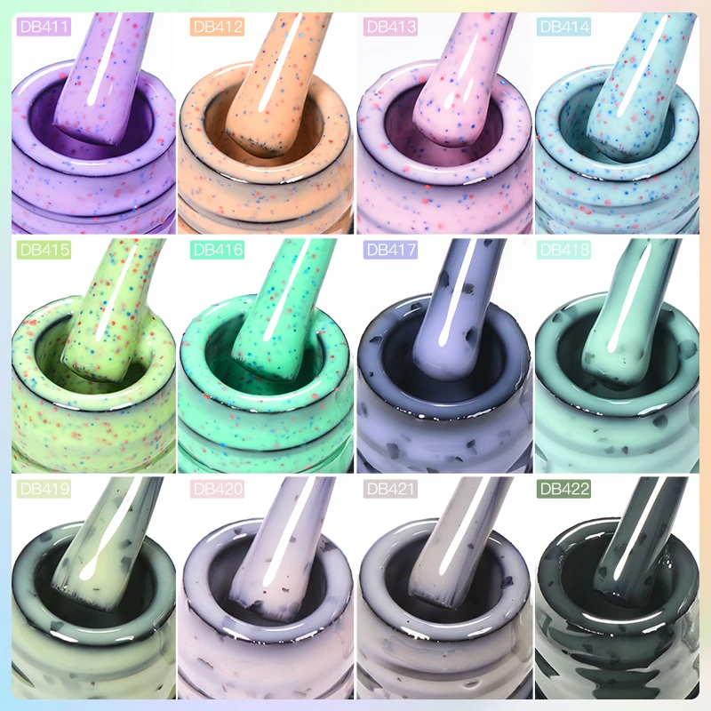 شبه دائم هلام طلاء الأظافر ، الجبن الزبادي اللون ، هلام قشر البيض ، شعبية مسمار الفن ، ماتي معطف Top ، 6 مللي ، الربيع والصيف #4