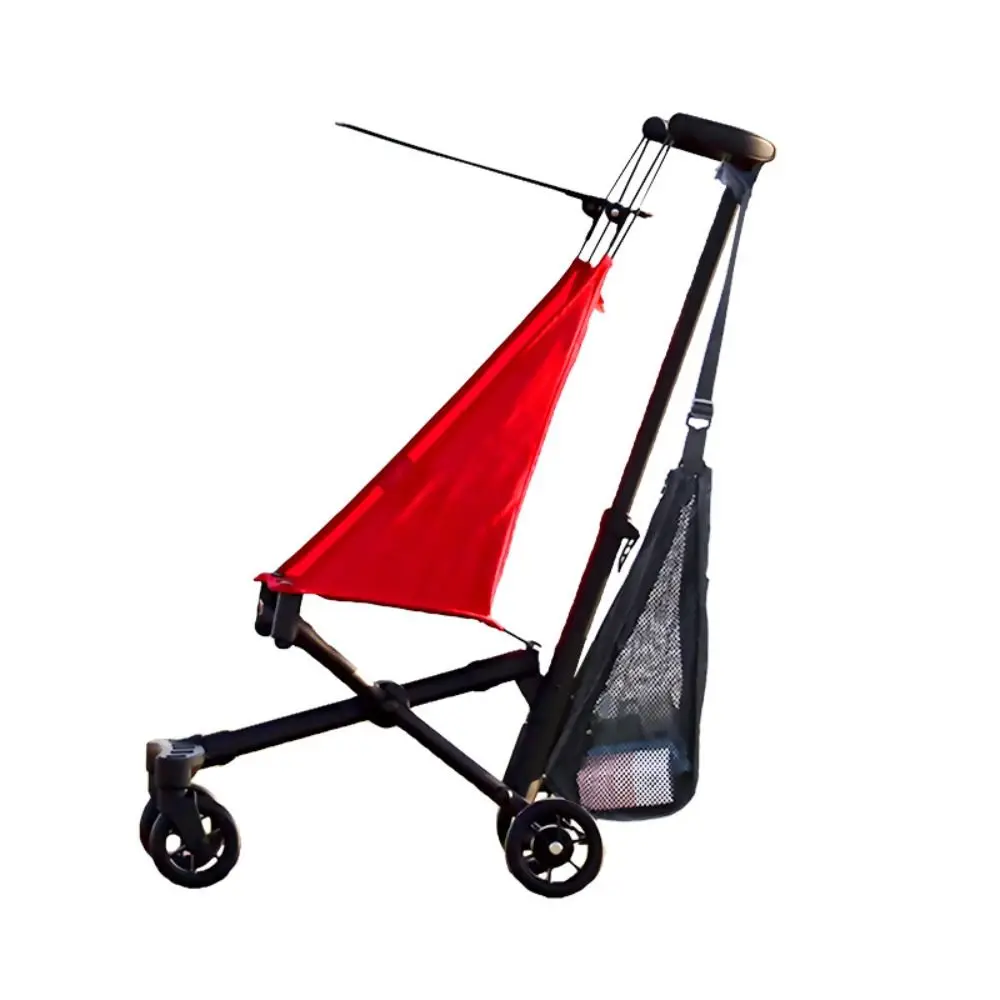 

Mesh Baby Stroller Net Pocket Large Capacity Pram Buggy Baby Pram Organizer Triangle Bag Solid Color Hanging Carriage Bag
