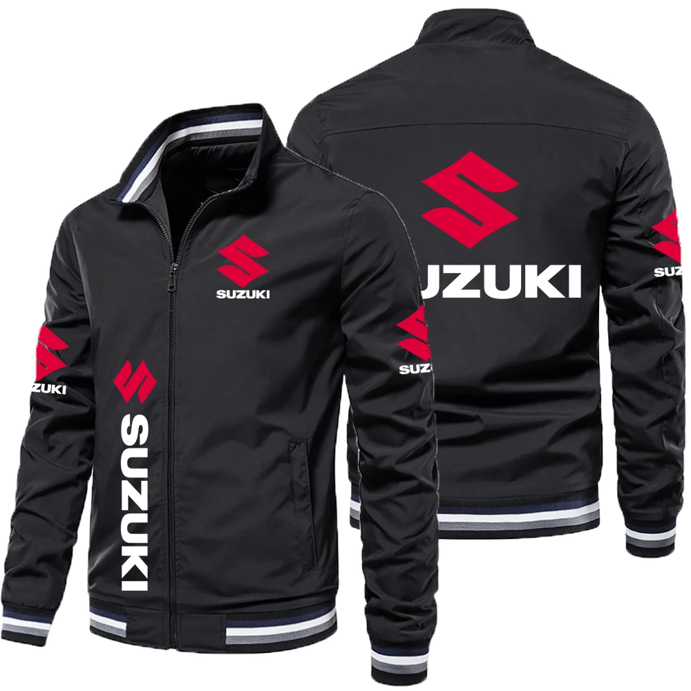 Suzuki logotipo da equipe de corrida da motocicleta dos homens jaqueta com zíper 2026 novos esportes jaquetas masculinas casaco primavera outono roupa