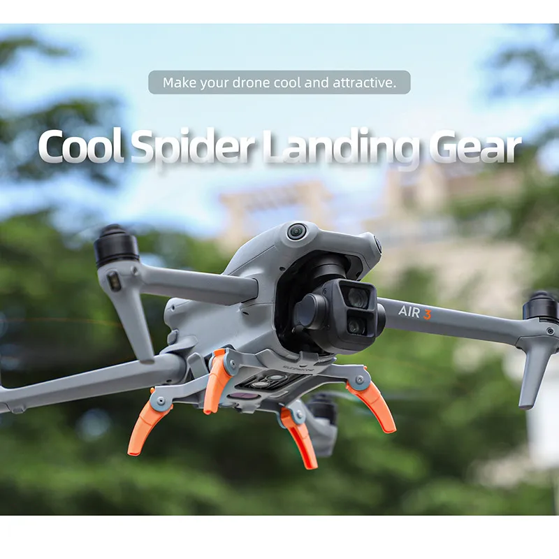 Spider Leg Landing Gear for DJI AIR 3 Drone Protector Increase 36MM Height Foldable Skid Kits Holder Camera Drones Accessories