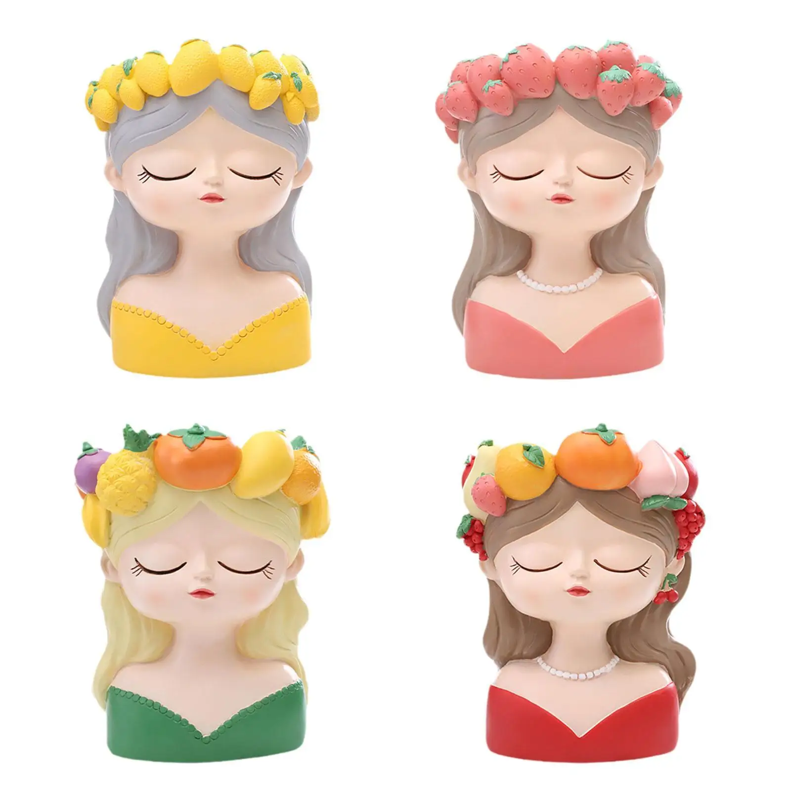 

Girl Flower Pot, Cute Resin Vase, Artwork, Unique Gift, Decoration, Girl Flower