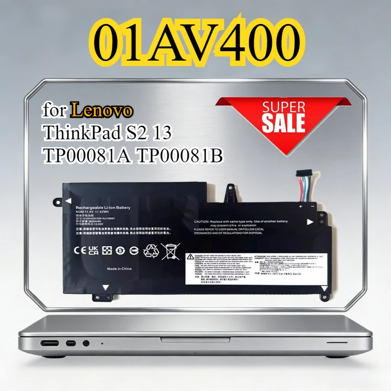 

01AV400 01AV402 01AV435 Laptop Battery for Lenovo ThinkPad S2 13 TP00081A TP00081B 11.4V Li-ion Battery