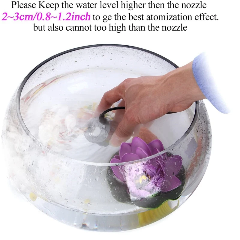 Humidificador ultrasónico, generador de niebla, cabezales atomizadores, fuente de agua, estanque, atomizador, humidificador de aire, enchufe estadounidense, 3 uds./2 uds.