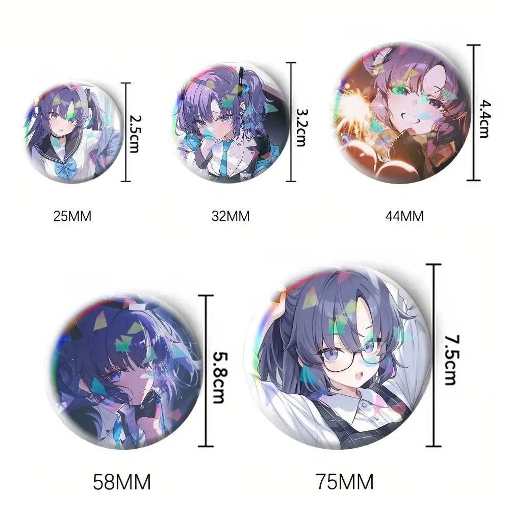 Hayase Yuuka Blue Archive  75mm 58mm 44mm 25mm Brooch Backpack Hat Pins Accessories Toys Badge