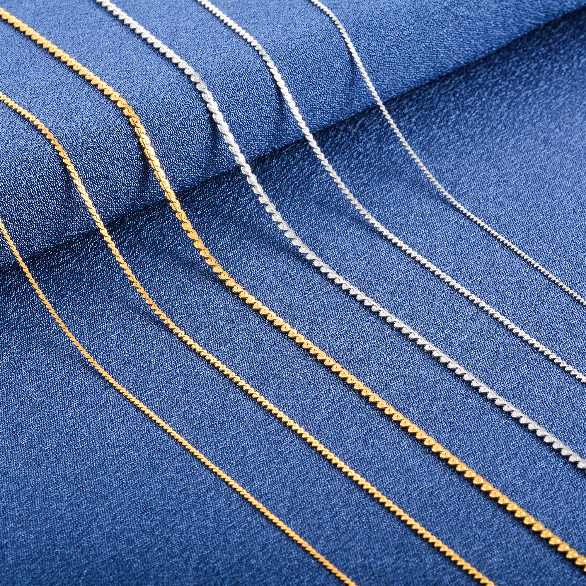 0,8/1,1/1,5mm Edelstahl zierliche Hals Kabel S Kette dünne Halskette für Frauen Metall Kragen Halsband Schmuck Zubehör Geschenk – Detail 1