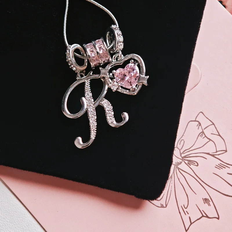 New Wish-Love Zircon English Letter Necklace Series Ins To Send Birthday Gifts To Best Friends
