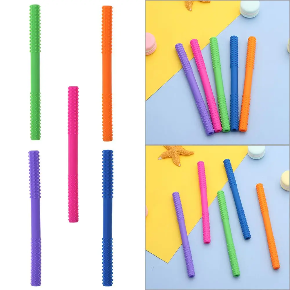 Silicone Cleaning Brush Baby Dental Care Teether Chew Stick Teething Molars