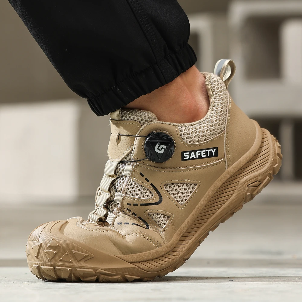 Breathable Men's Safety Shoes Work Sneakers Male Steel Toe Shoes Anti-Smash Anti Puncture Security Indestructible Shoes Non-slip - view 6
