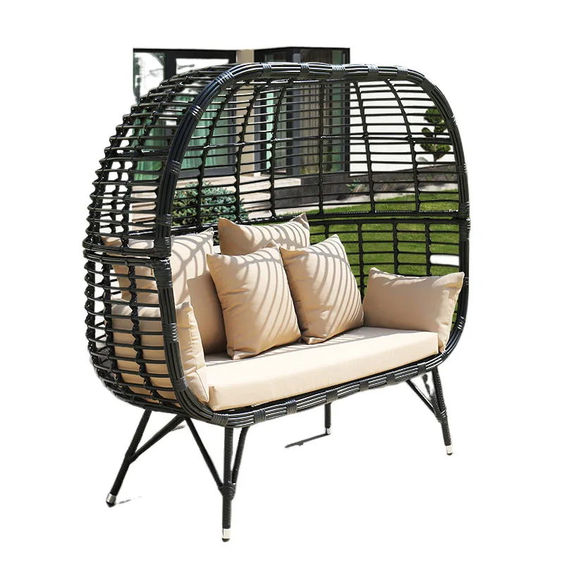 Outdoor balcony bird's nest hanging chair swing, sun room shooting leisure rattan art sofa bed