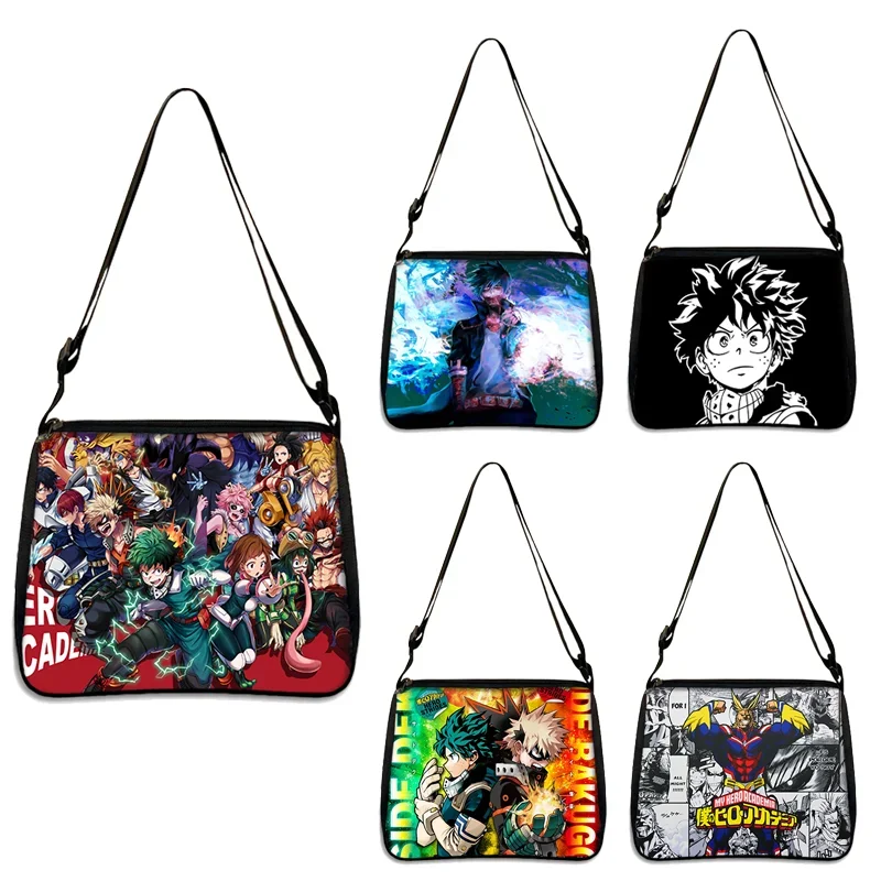 Anime Boku No Hero Academia Shoulder Bags Izuku Midoriya Bakugou Katsuki Crossbody Bag My Hero Academia Messenger Bag for Travel