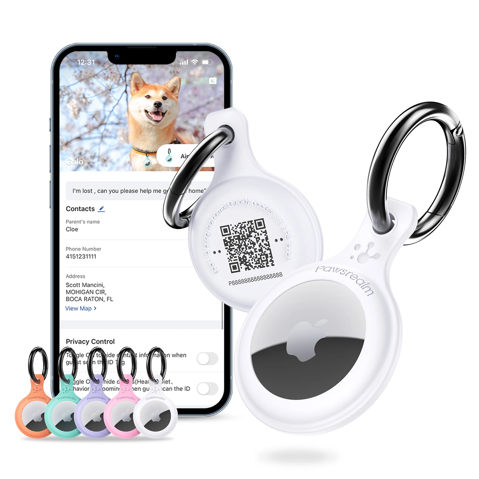 Manufacturer Smart Silicone Airtag Holder With PawView App