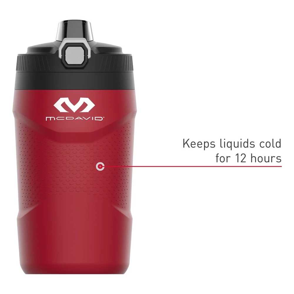 64oz Insulated Water Bottle Foam Jug Leak Proof Lid Carry Loop BPA Free Ideal Sports Outdoors Practice Activities