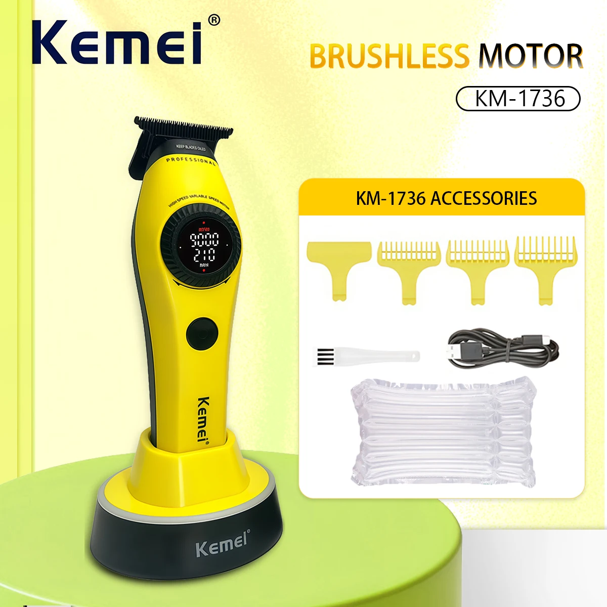 Kemei Clippers Professional Hair Trimmers Metal 9000 RPM Hair