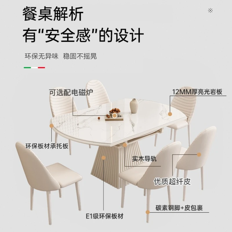 Marble Dining Tables Outdoor Salon Extendable Minimalist Slate Tables Dining Nordic Modern Esstisch Dining Room Sets YX50BC