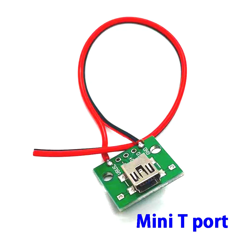 5 Pin USB Type-C Micro Mini T port PCB Waterproof Connector female base Female Socket Charging Interface With Welding Wire