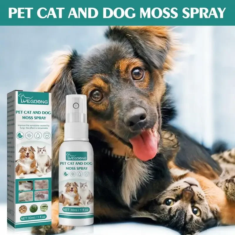 30ml Pet Cleaning Care Anti-Itch Spray Provide Instant Relief Cat and Dog Skin Problems Pet Moss Spray Pet Healthy Care Supplies