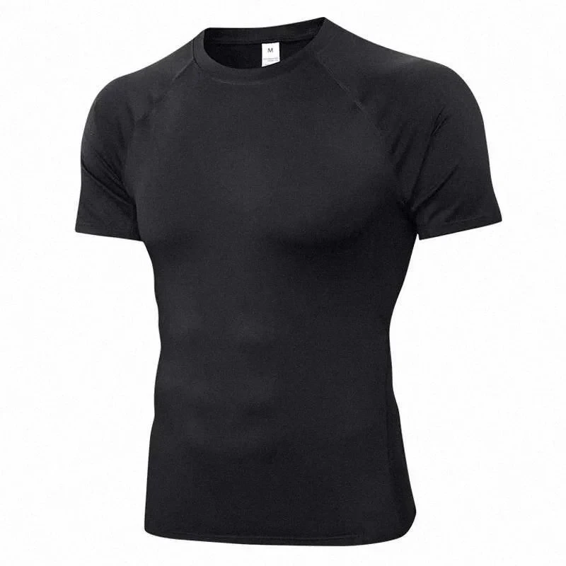 2024 New Men Summer Short Sleeve Fitness T Shirt Running Sport Gym Compression T Shirt Workout Casual High Quality Tops Clothing