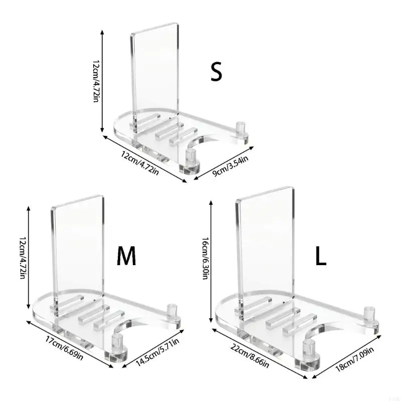 2Pcs Clear Acrylic Easel Display Stand Adjustable Decorative Plate Stand for Holding Book Artwork Album Photo Frame F19E