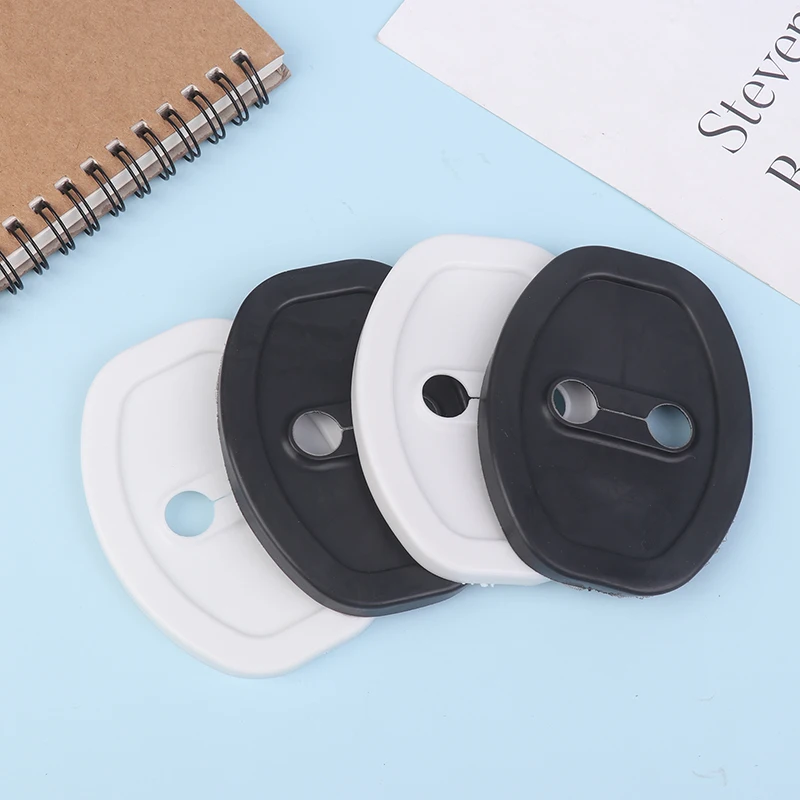 8Pcs Car Door Lock Anti-collision Silicone Cover Auto Doors Latch Lock Buckle Mute Protective Cushion Car Shock Absorber Pad