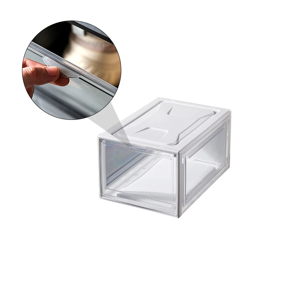 

Shoe Storage Box ganizer Containers Stackable Dust proof Display Case for Home Sneaker Holder Transparent Acrylic PP Plastic
