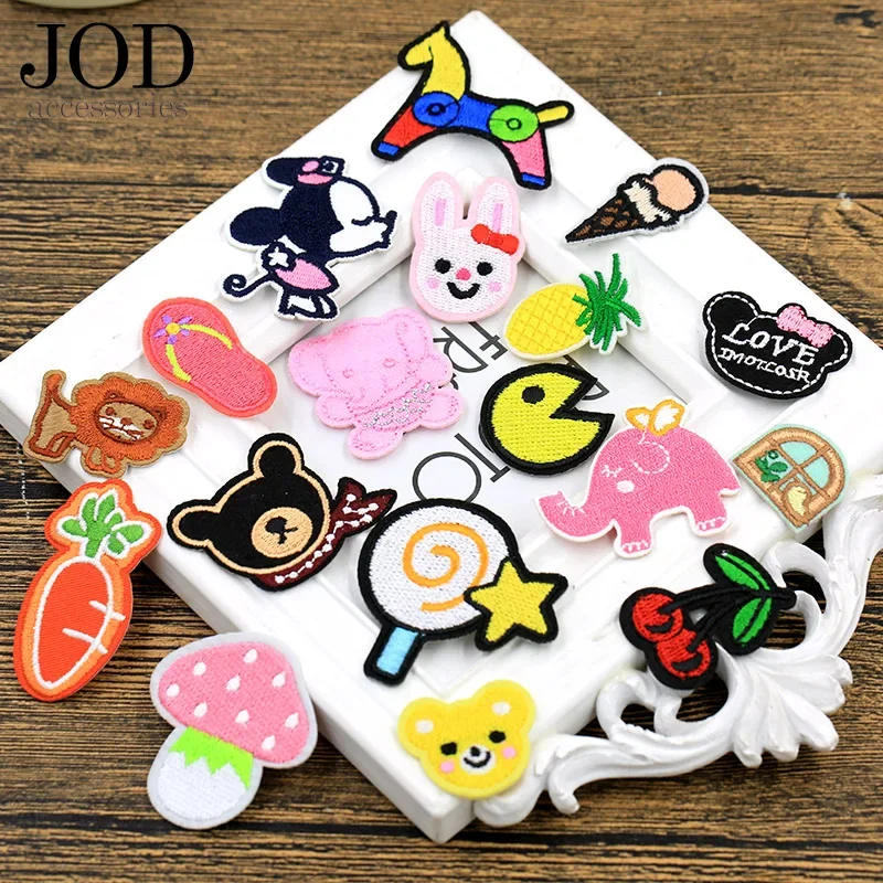 Cartoon Sweet Patch for Clothing Iron on Jacket Cute Children Baby Sticker Clothes Sewing Applique Embroidery Handmade DIY JOD