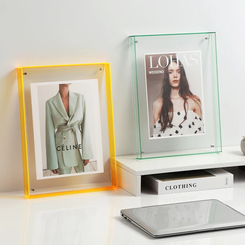 1pcTransparent Acrylic Photo Frame DIY Poster Painting Hall Bedroom Wall Decoration Ins Style Table Picture Frame