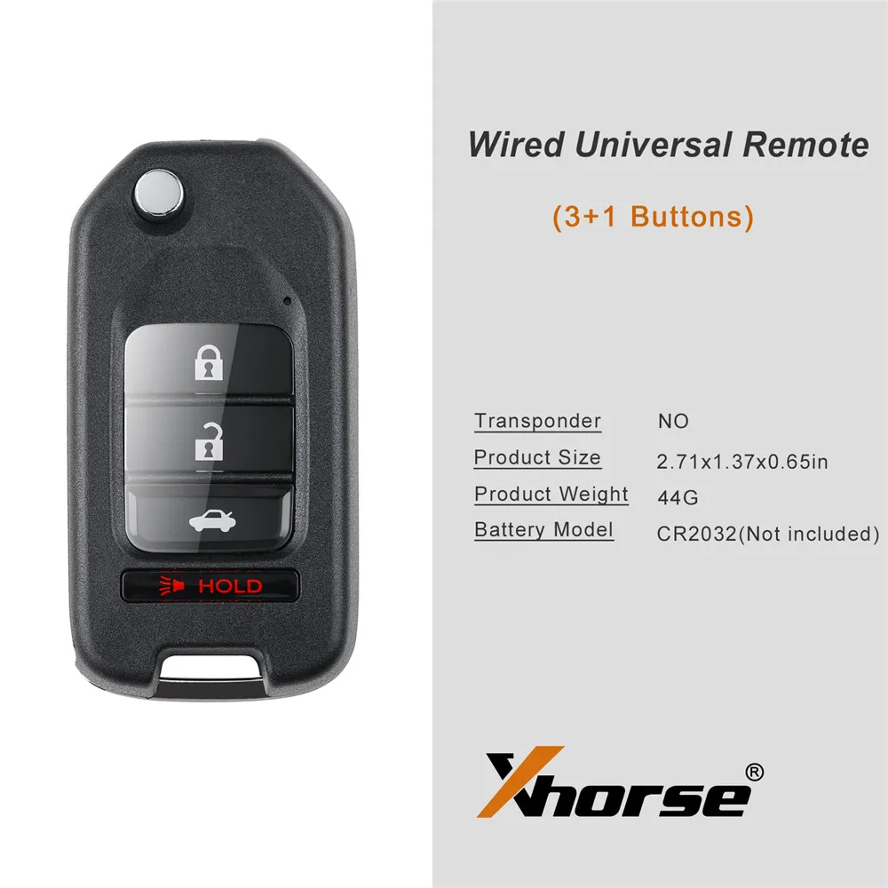 Xhorse XKHO01EN Universal Remote Key Fob 3+1 Button for H-onda Type