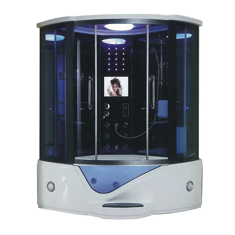 1500X1500X2150mm Double Person Bathroom Steam Shower Enclosure With Middle Tub Wet Sauna Room A-092