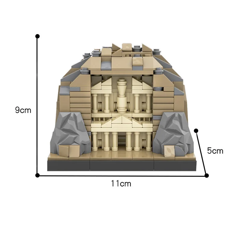 MOC إنديانا جونز بيترا بنة مجموعة الجسيمات الصغيرة بناء عرض الشارع مجموعة الطوب للأطفال هدية #2