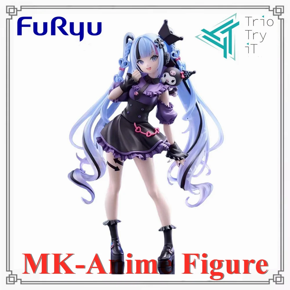 

Original Genuine Model FuRyu Trio-Try-iT Hatsune Miku 19cm Snow Miku x Kuromi Anime Figures Action Figure Model Gift Figurine