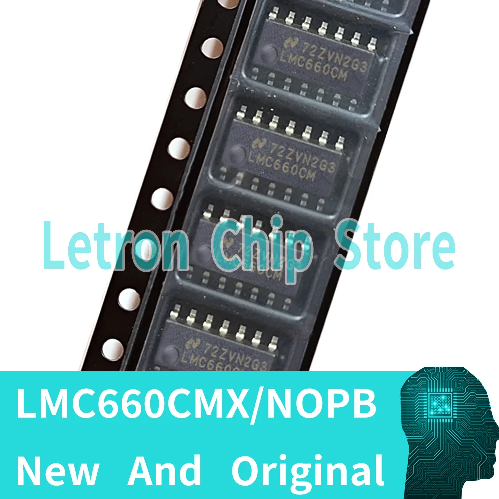 

5pcs new original LMC660CMX/NOPB LMC660CM Chip IC Operational Amplifier SOP14