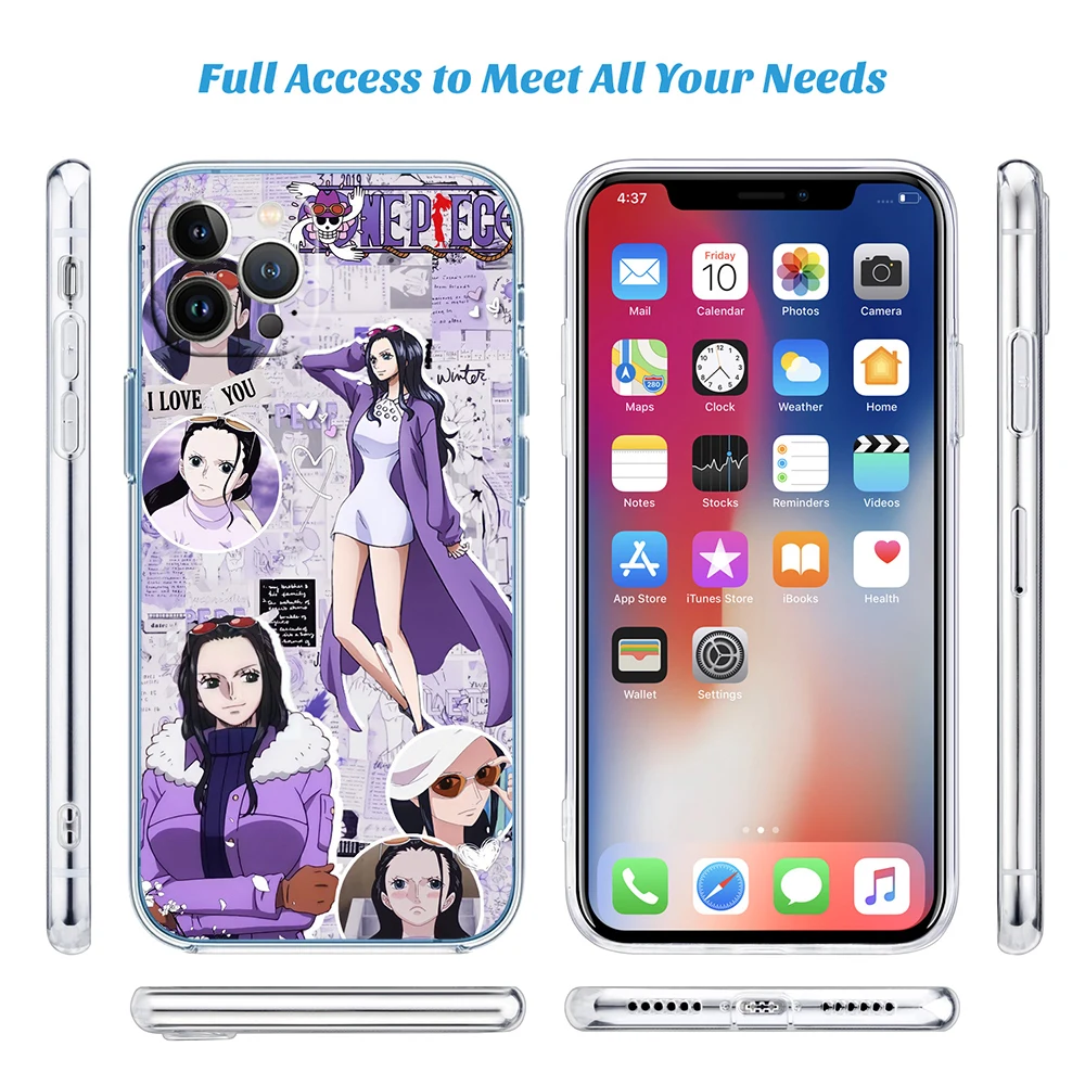 OH49 One Piece Nico Robin Soft Shell Transparent Phone Case for Motorola Moto G7 G8 G9 G84 G85 G73 G24 G15 Z2 Play Power Plus view 6