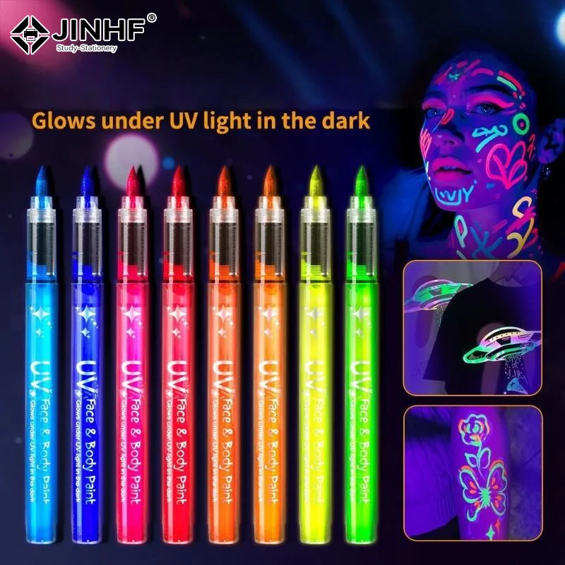 

1pc Art Markers Acrylic Markers Halloween Painting Exclusive Luminous Markers for Painting Drawing Stone CD DIY for Gift 8Colors