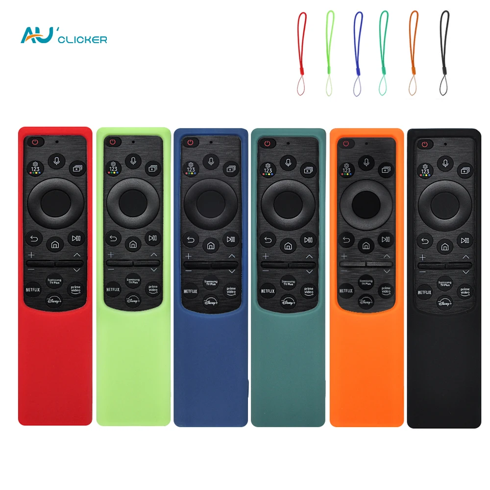 BN59-01385 Silicone Protective Cover for Smart TV Solar Cell Remote Control Anti-Slip Soft Case with Wrist Strap in 6 Colors