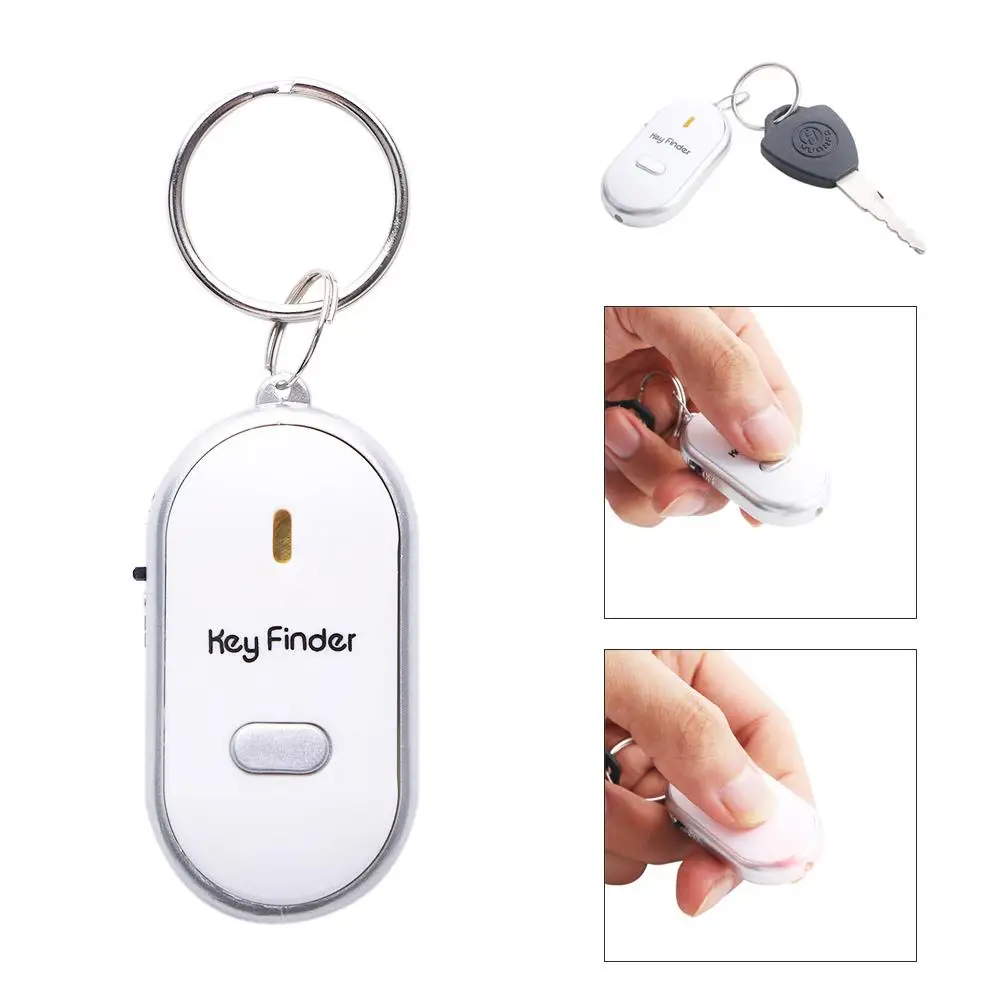 Smart Light Torch Keyring Pet Tracker Whistle Sensors Sound Control Alarm LED Whistle Key Finder Keyfinder Locator Tracker