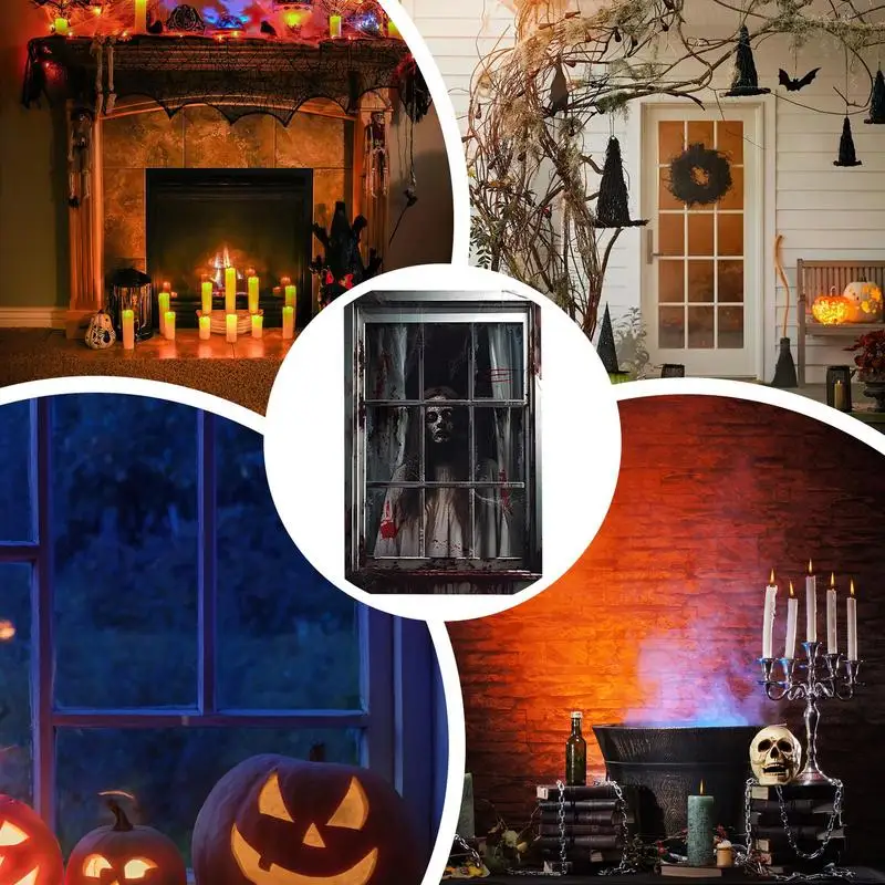 Halloween Party Banner Halloween Party Gothic Banner Horror Photo Booth Props Festival Home Decorations For Haunted House Door