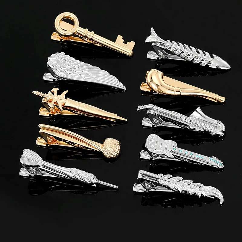 6cm Feather Car Glasses Men's Suit Collar Pin Creative Gift Trendy Special Shape Necktie Clip China Mainland Origin Jewelry