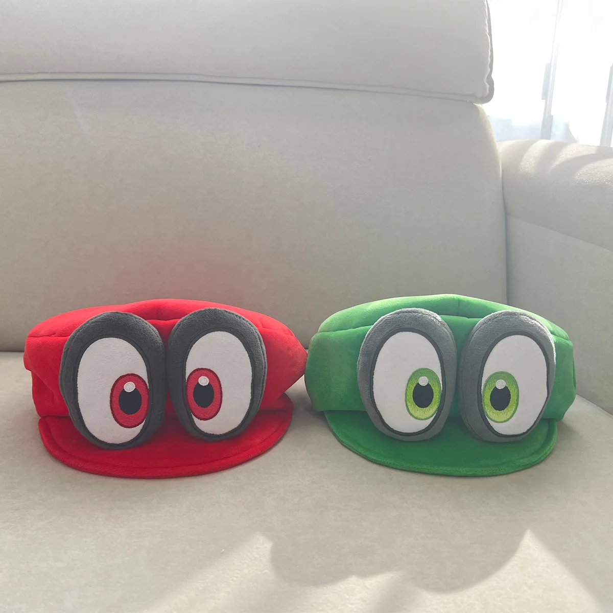 Hot Selling Super Mario Chachi Plush Hat Red and Green Hat Yachi Odyssey Party Cos Headwear Performance Hat Gifts Wholesale