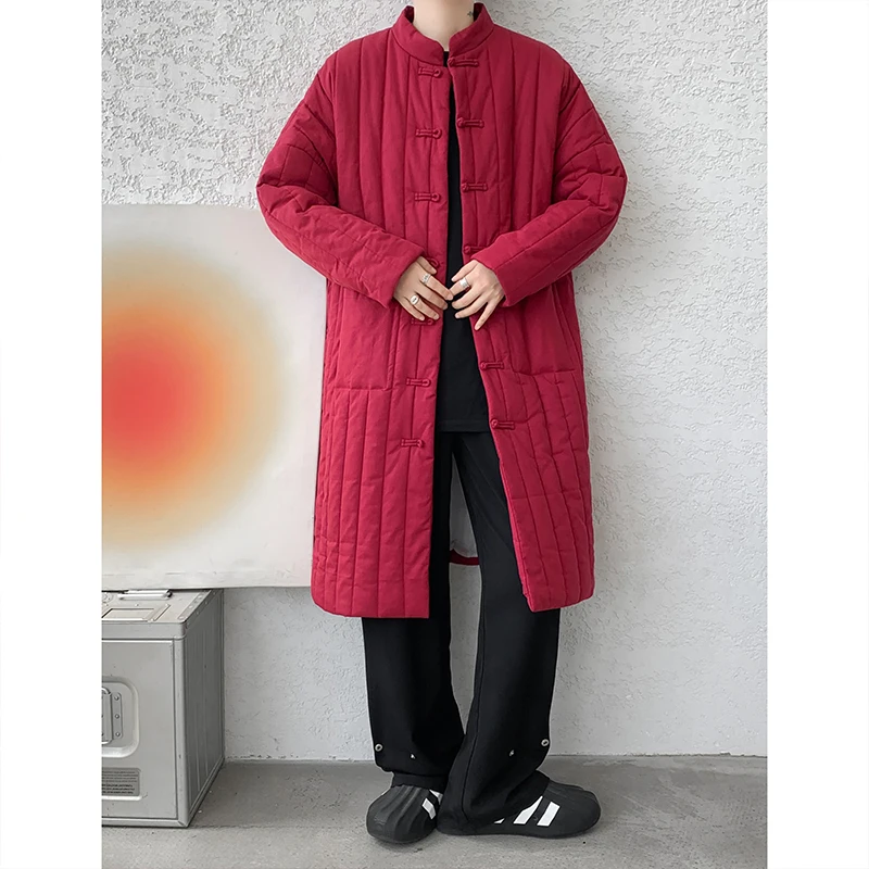 M-XXXXXXXXL Plus Size Men Top Casual Fashion Outwear Parkas Jackets Winter Windbreaker Coats Chinese Style Knot Buttons Coat 8XL