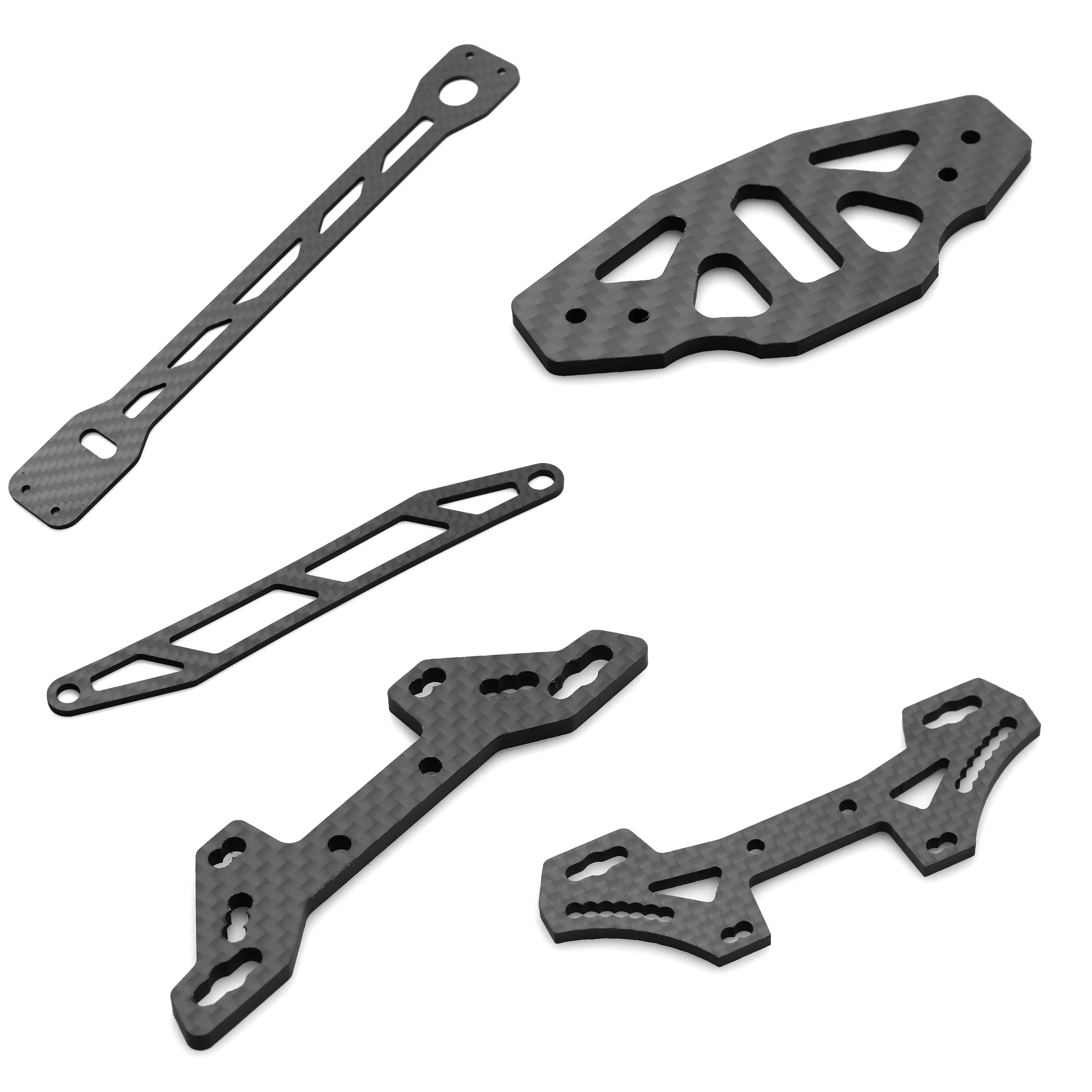 Plaque de batterie en Fiber de carbone pour deuxième étage, pour Tamiya TT02 TT-021/10 Scalene T1 RC camion, pièces de mise à niveau, accessoire