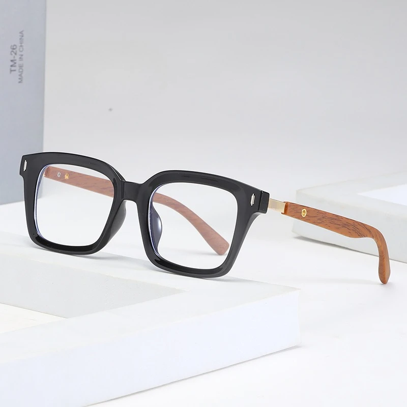 

Новое ретро-деревянное зерно для ног, шелковая близорукость, зеркало с защитой от синего света, сверхлегкая рамка, простая рамка TR