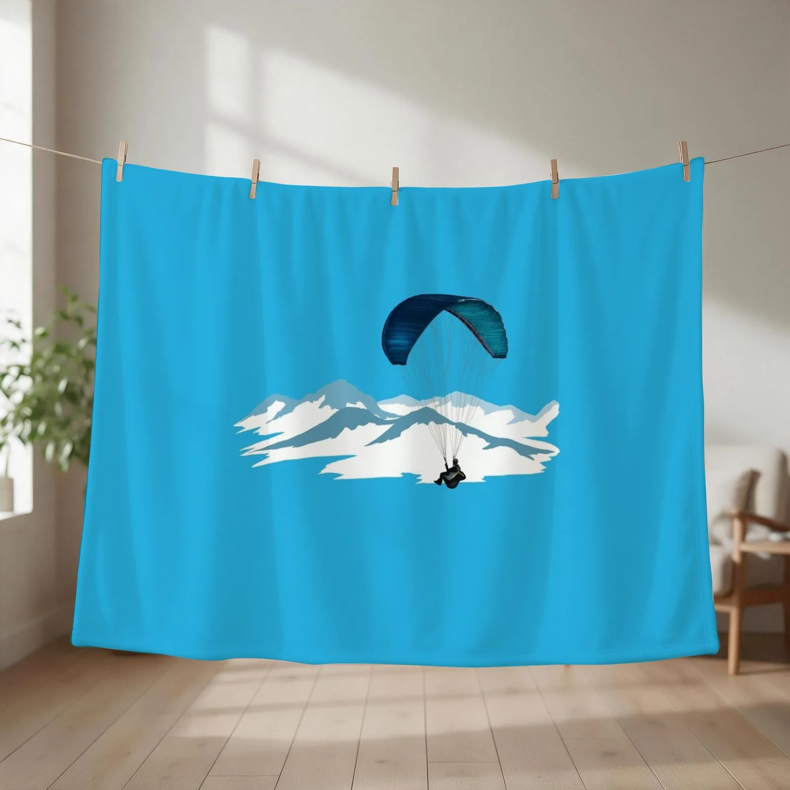 paraglider Throw Blanket couch cozy soft plush fuzzy picnic outdoor blanket