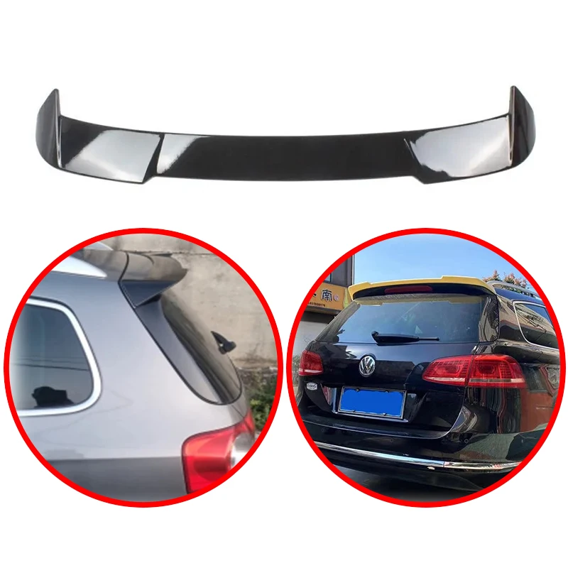 For Volkswagen VW Passat Variant B6 Wagon B7 B8 2005-2009 2010-2014 2015-2023 Rear Spoiler Wing Glossy Black Carbon Fiber Look