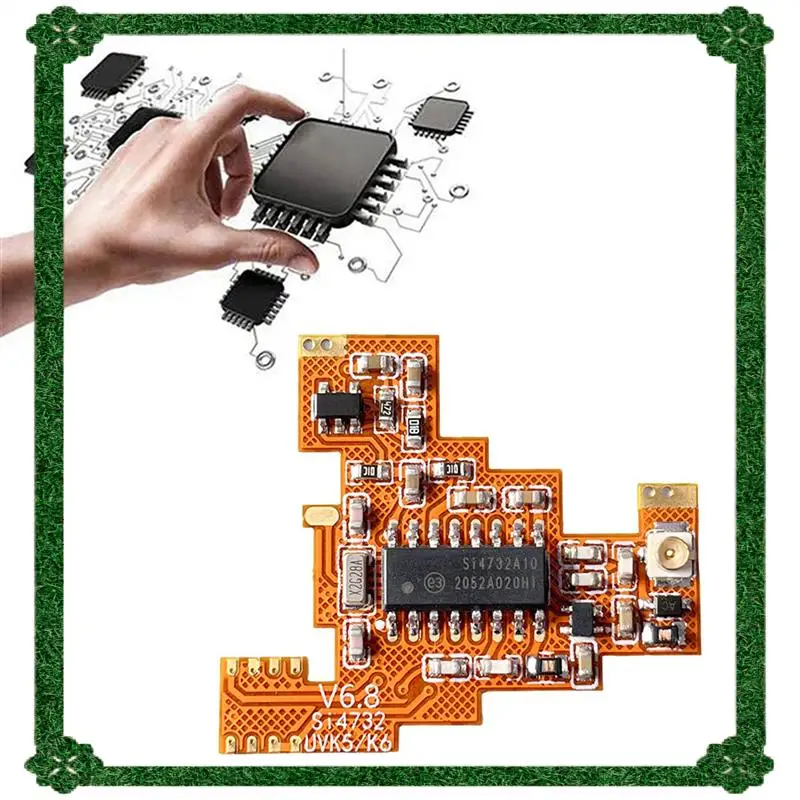 Consegna in 24 ore 2X SI4732 V6.8 Modulo FPC + Chip di espansione 2M per Quansheng UVK5 K6 Banda completa a onde corte/Recupzione banda laterale singola